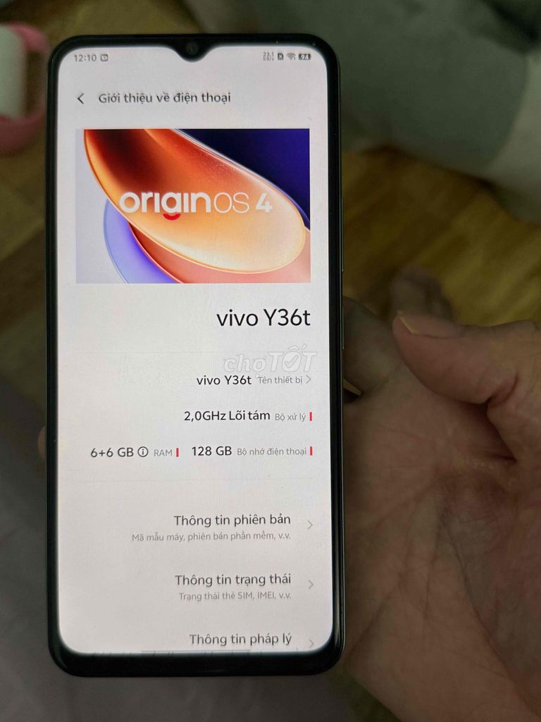 Vivo Y36t 6GB/128GB Xanh. Mua bán Điện thoại tại Quận Bình Tân Tp Hồ Chí Minh được đăng bởi ĐỨC mobile hình 1