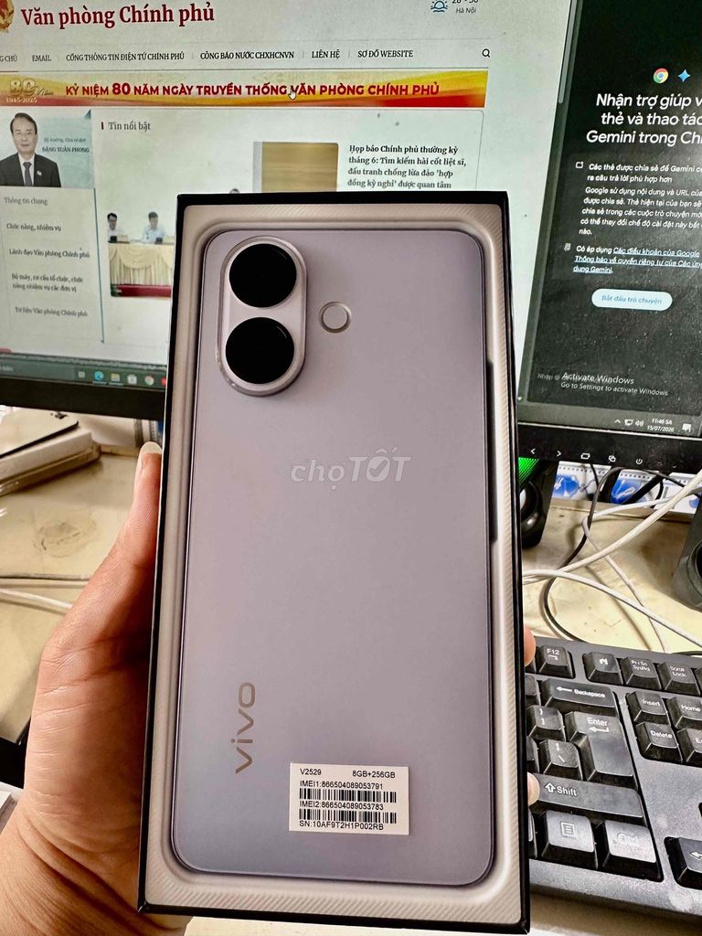 Vivo V60 5G Lite Tím 256GB được tặng chưa sử dụng. Mua bán Điện thoại tại Huyện Trảng Bom Đồng Nai được đăng bởi Đại Phú hình 1