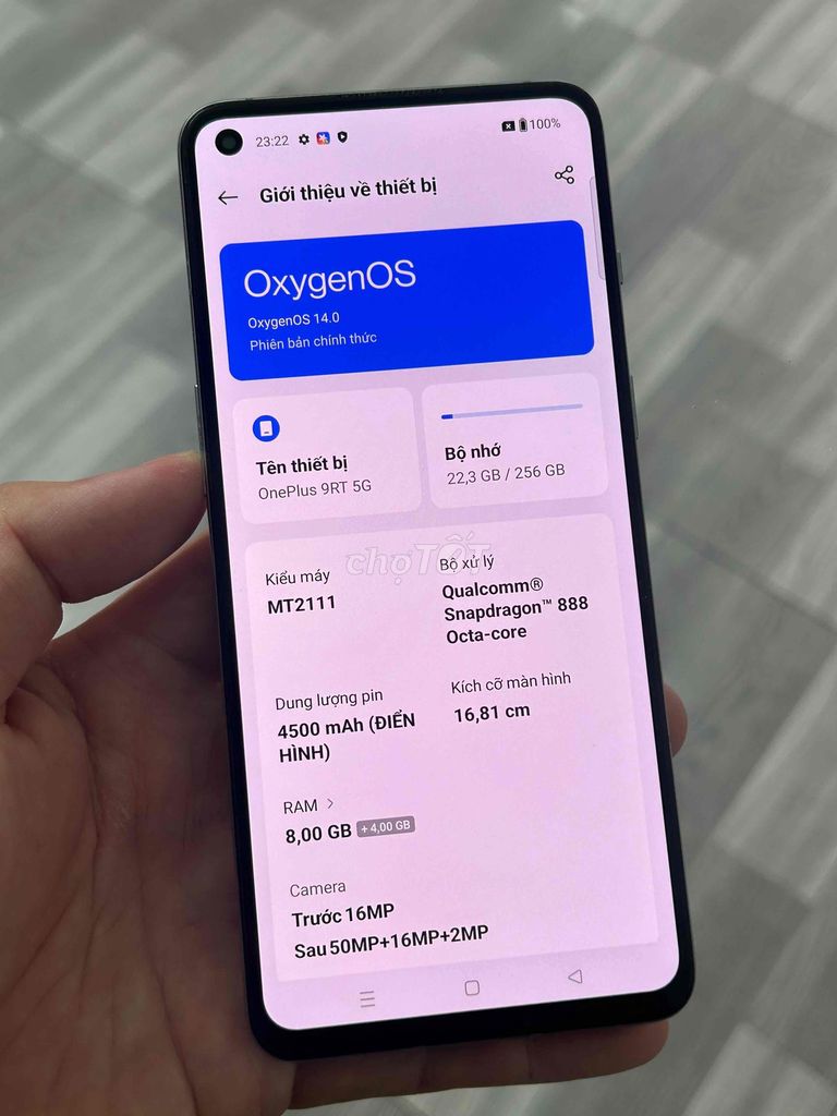 OnePlus 9RT 5G 8GB/256GB Snapdragon 888 5G. Mua bán Điện thoại tại Quận Ninh Kiều Cần Thơ được đăng bởi Nguyên Mobile Thanh Lý Đổi Máy hình 1