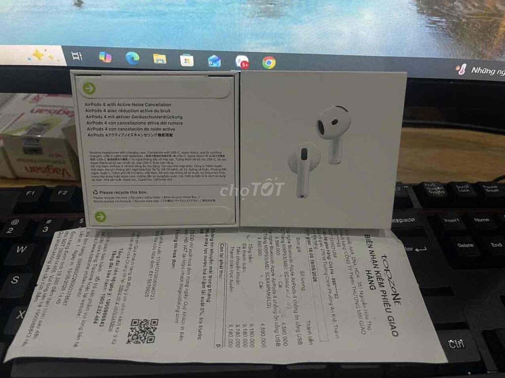 Tai nghe AirPods 4 ANC Mới 100% Chính Hãng TGDĐ. Mua bán Tivi, Âm thanh tại Quận Sơn Trà Đà Nẵng được đăng bởi Anh Apple Chính Hãng hình 1