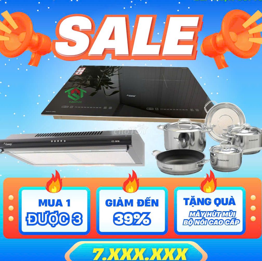 Mua bếp nhận quà hấp dẫn.deal mua 1 được 3