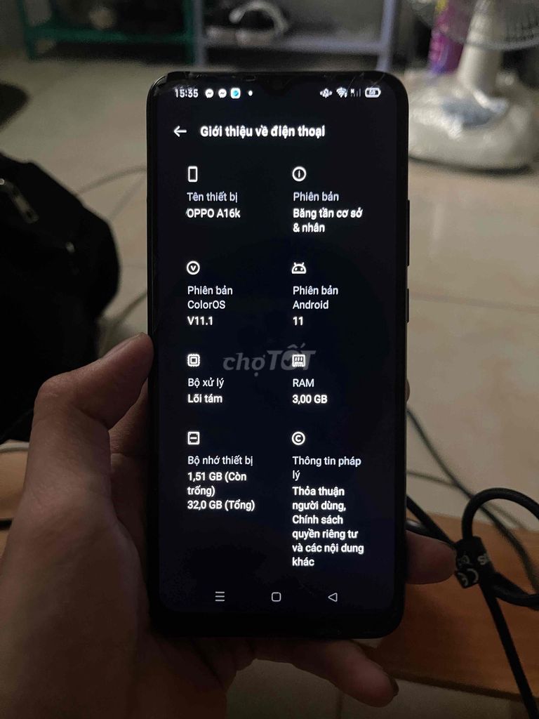 OPPO A16K. Mua bán Điện thoại tại Quận Tân Phú Tp Hồ Chí Minh được đăng bởi Nguyễn Trung Thành hình 1
