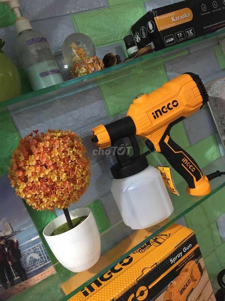 Súng phun sơn điện Ingco350 chính hãng, mới