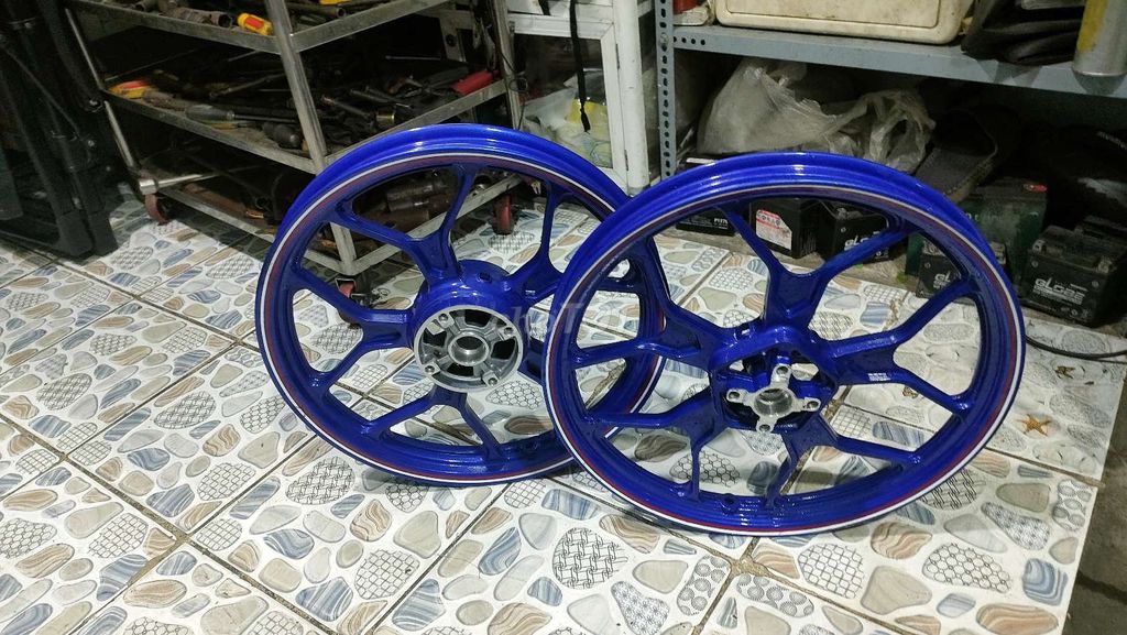 Mâm xe máy Exciter 135 Xanh Hợp kim Mới. Mua bán Phụ tùng xe tại Quận Bình Tân Tp Hồ Chí Minh được đăng bởi Trịnh Điệp hình 1