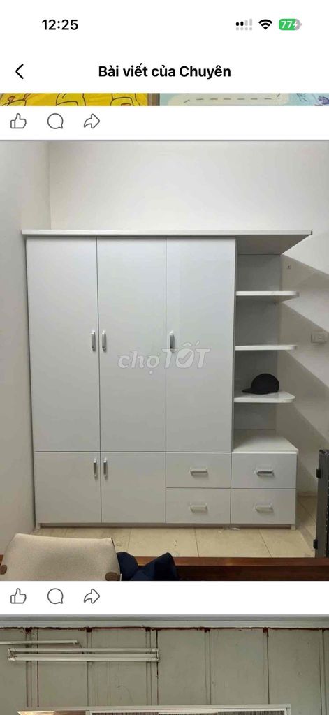 Tủ quần áo nhựa trắng 3 cánh 1m65. Mua bán Tủ, kệ gia đình tại Quận 11 Tp Hồ Chí Minh được đăng bởi Hong Le hình 1