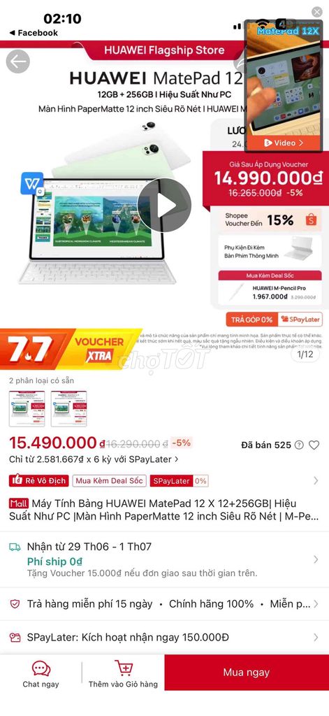 Huawei MatePad 12 12 inch 12GB/256GB. Mua bán Máy tính bảng tại Quận Hà Đông Hà Nội được đăng bởi đặng kim chi hình 1