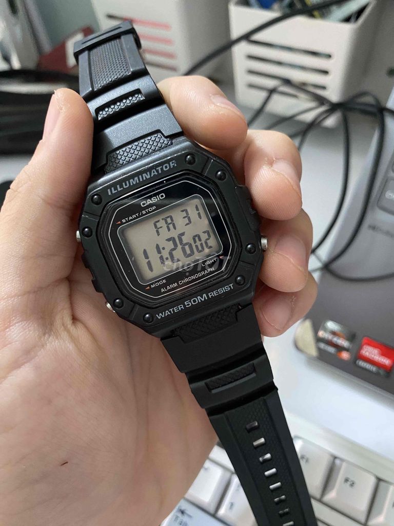 Đồng hồ Casio W-218H-1AVDF zin all