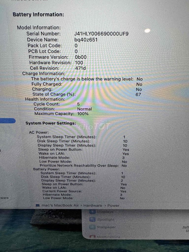 macbook Air M4 13 inch 16/512 zin đẹp sạc 5 lần. Mua bán Laptop tại Quận Đống Đa Hà Nội được đăng bởi Lê Khuyến hình 1