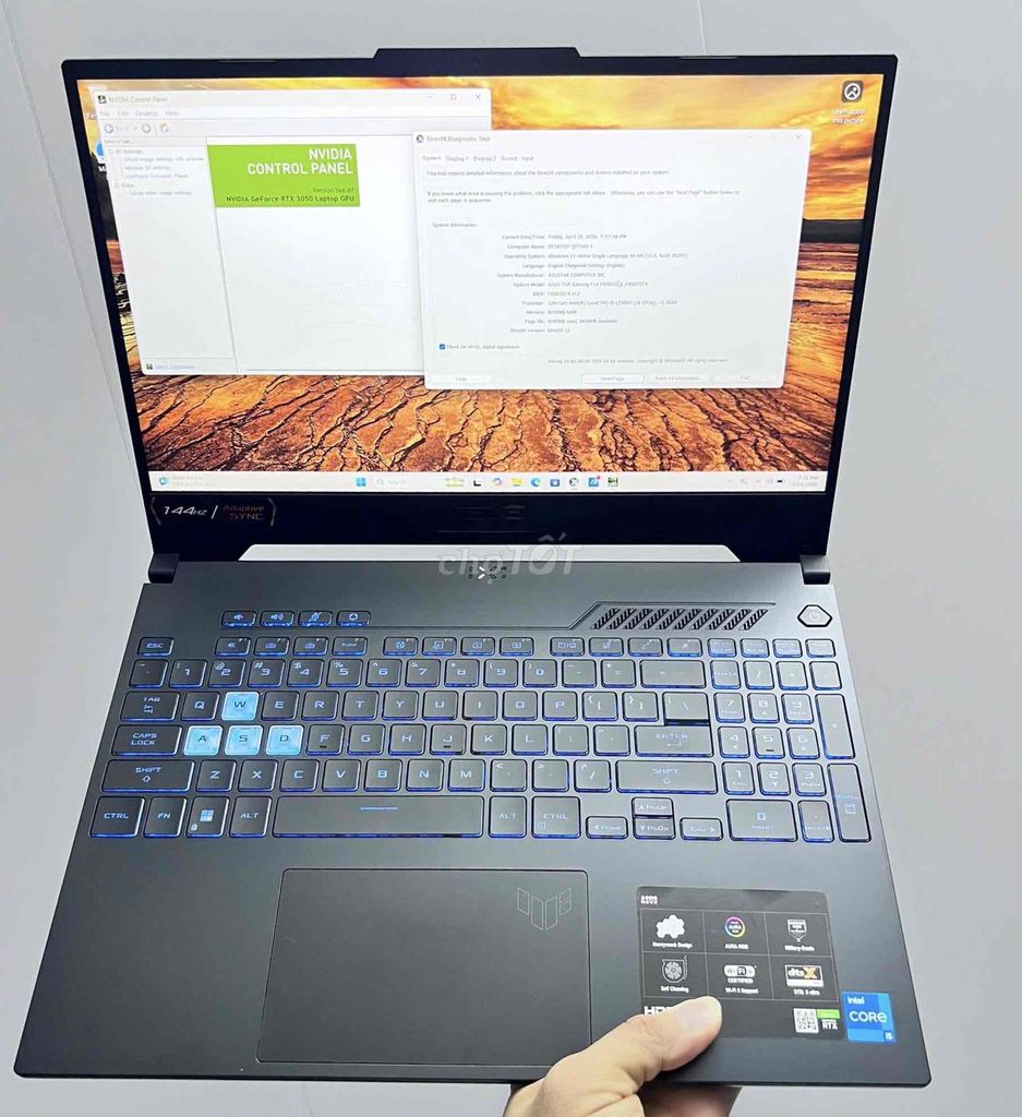 Asus TUF FX507ZC i5-12500H 15.6 inch 16GB/512GB. Mua bán Laptop tại Quận Đống Đa Hà Nội được đăng bởi Junioor Computer hình 1