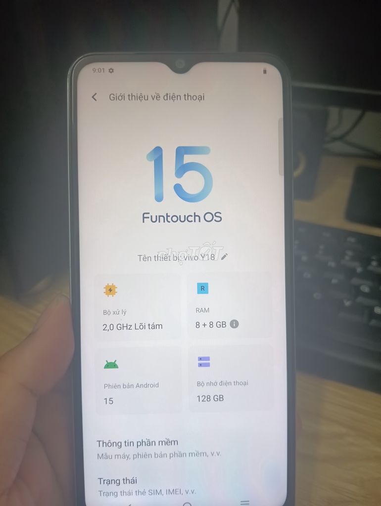 Vivo Y18 128GB Trắng. Mua bán Điện thoại tại Huyện Hóc Môn Tp Hồ Chí Minh được đăng bởi Khang hình 1