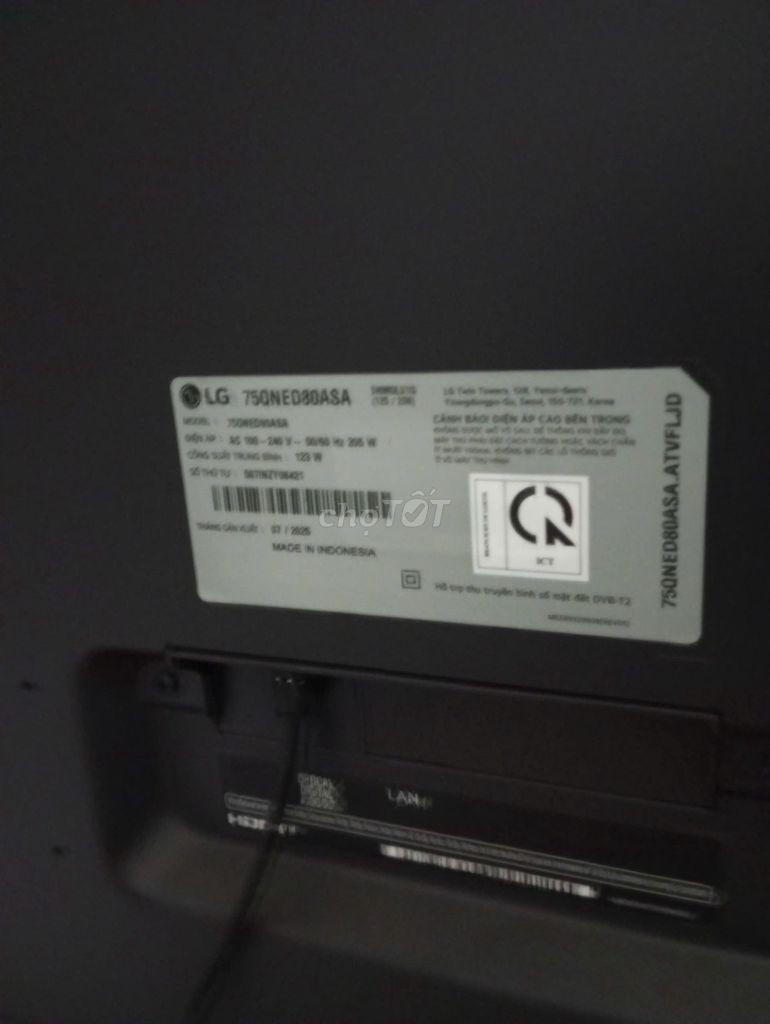 Tivi LG 75QNED80ASA 75 inch. Mua bán Tivi, Âm thanh tại Thành phố Tây Ninh Tây Ninh được đăng bởi quynh thao hình 1