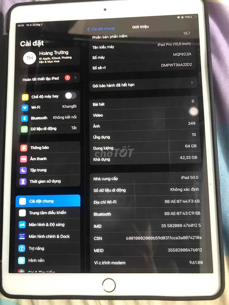 cần ra đi ipad pro 10.5