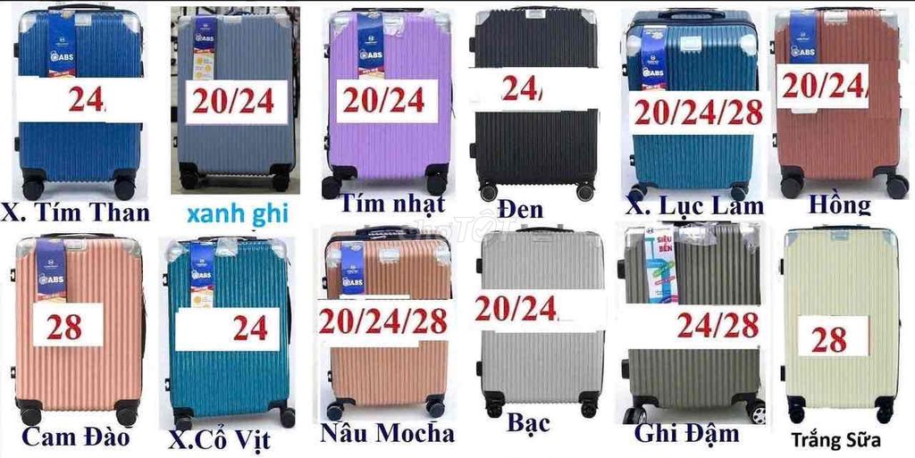 Vali kéo ABS Tím than 20 inch Khóa số. Mua bán Túi xách tại Thành phố Thủ Đức Tp Hồ Chí Minh được đăng bởi shop bin bo hình 1