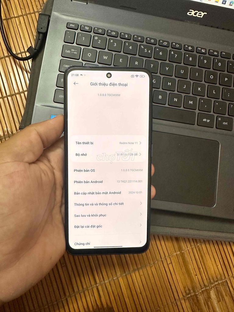 Xiaomi Redmi Note 11 128GB Xanh Đã sử dụng. Mua bán Điện thoại tại Quận Hà Đông Hà Nội được đăng bởi Tuấn hình 1