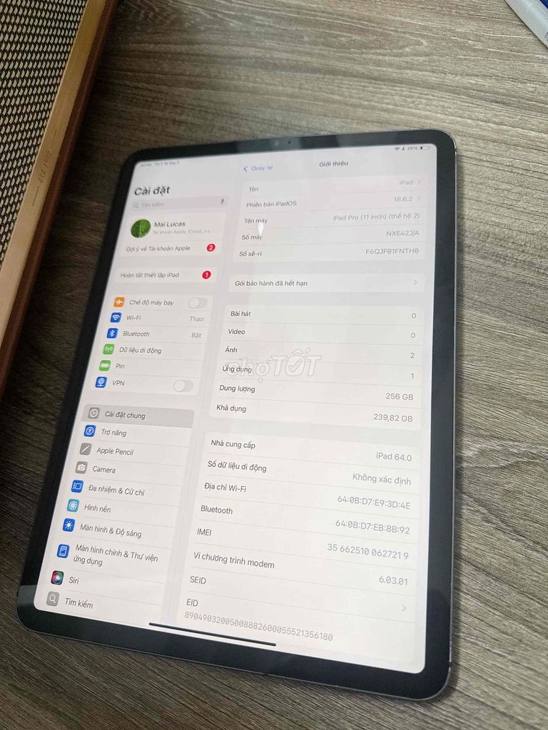 Apple iPad Pro 2020 256GB Xám bản dùng sim 5G. Mua bán Máy tính bảng tại Quận 3 Tp Hồ Chí Minh được đăng bởi Tâm Mai hình 1