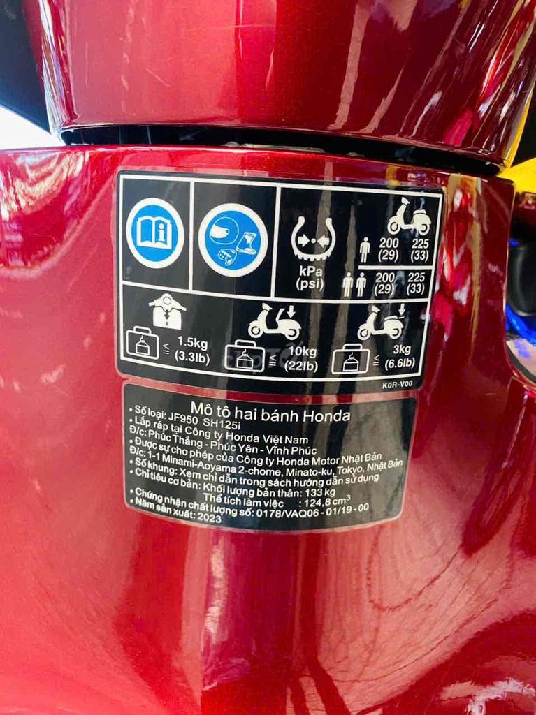 Honda SH125i CBS 2023 Đỏ 5000 km. Mua bán Xe máy tại Quận Ninh Kiều Cần Thơ được đăng bởi CHXM Tân Liên Hưng 2 hình 4