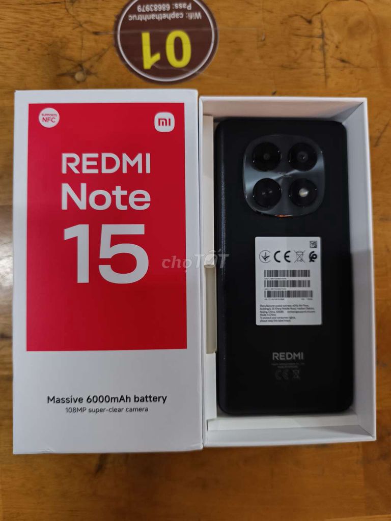 Xiaomi Redmi Note 15 4G 8GB/128GB Đen. Mua bán Điện thoại tại Quận Ninh Kiều Cần Thơ được đăng bởi sang hình 1