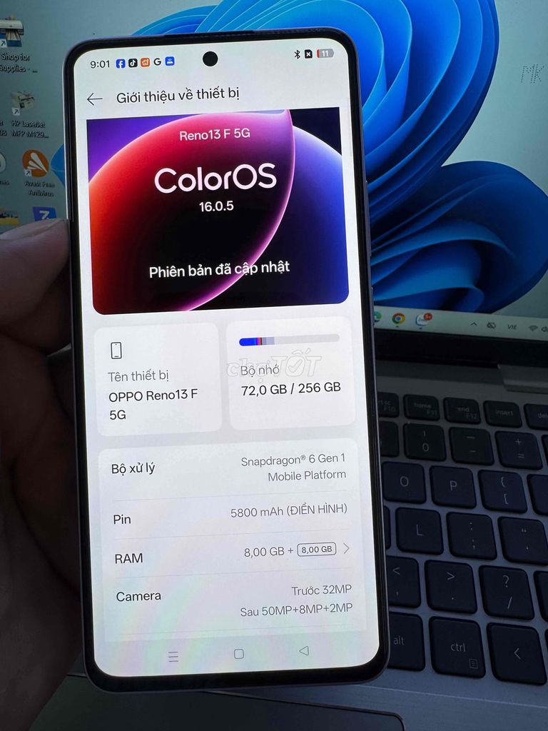 Oppo Reno 13F 5G 256GB Tím 99%. Mua bán Điện thoại tại Quận 6 Tp Hồ Chí Minh được đăng bởi QUỐC THIÊN BÁN GÓP 0 ĐỒNG  hình 1
