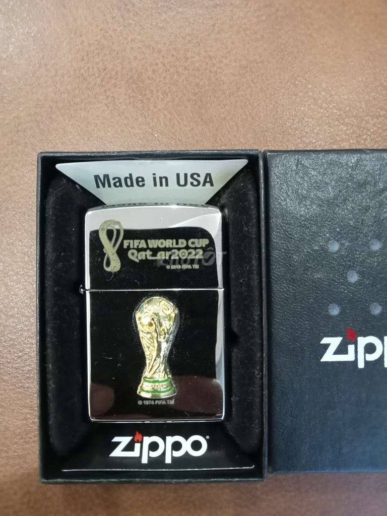 Zippo Worldcup Quatar Logo Nổi 2022 Made in USA