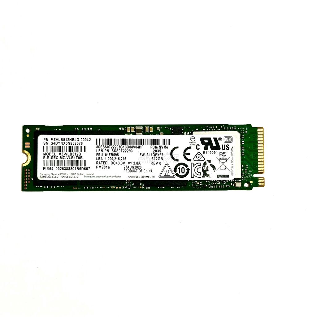 Ổ cứng SSD M2 Nvme Samsung PM981a 512GB gen 3