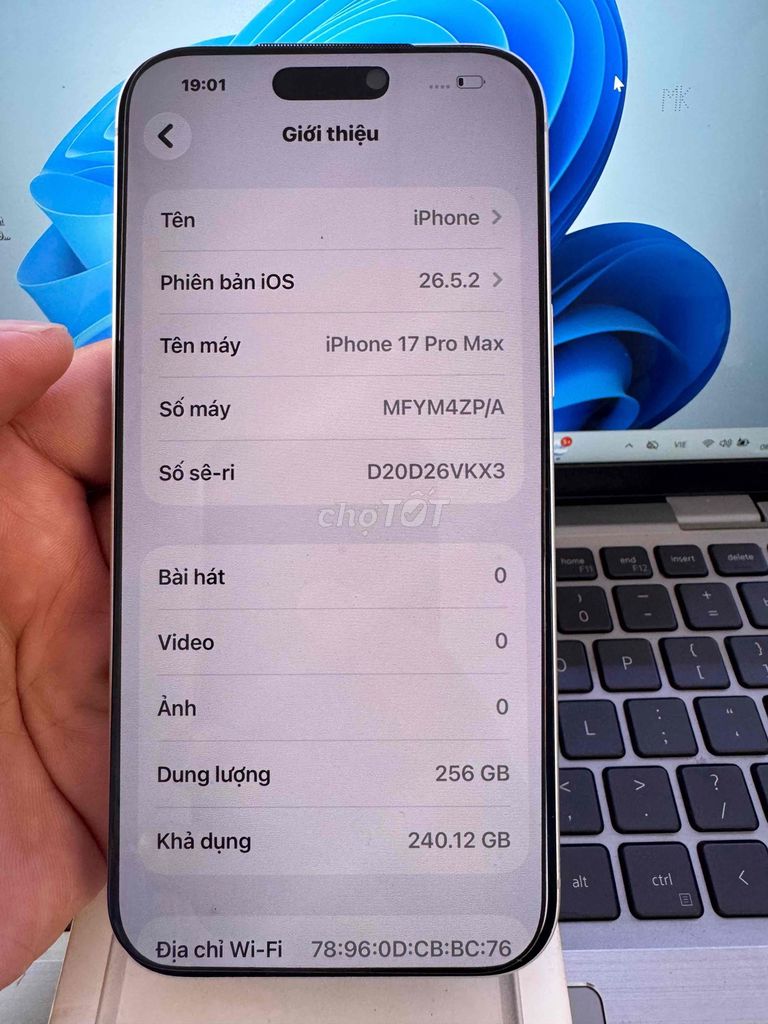 Apple iPhone 17 Pro Max 256GB Trắng. Mua bán Điện thoại tại Quận 6 Tp Hồ Chí Minh được đăng bởi QUỐC THIÊN BÁN GÓP 0 ĐỒNG  hình 1