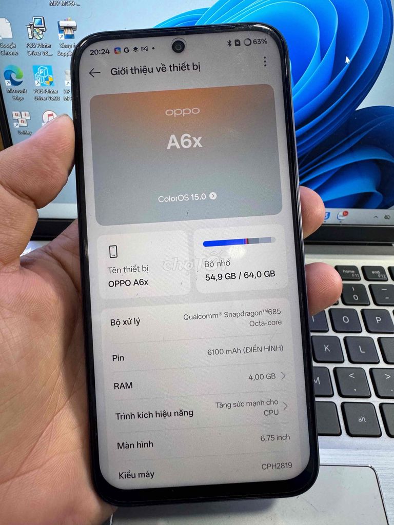 Oppo A6x 4GB/64GB Tím. Mua bán Điện thoại tại Quận 6 Tp Hồ Chí Minh được đăng bởi QUỐC THIÊN BÁN GÓP 0 ĐỒNG  hình 1