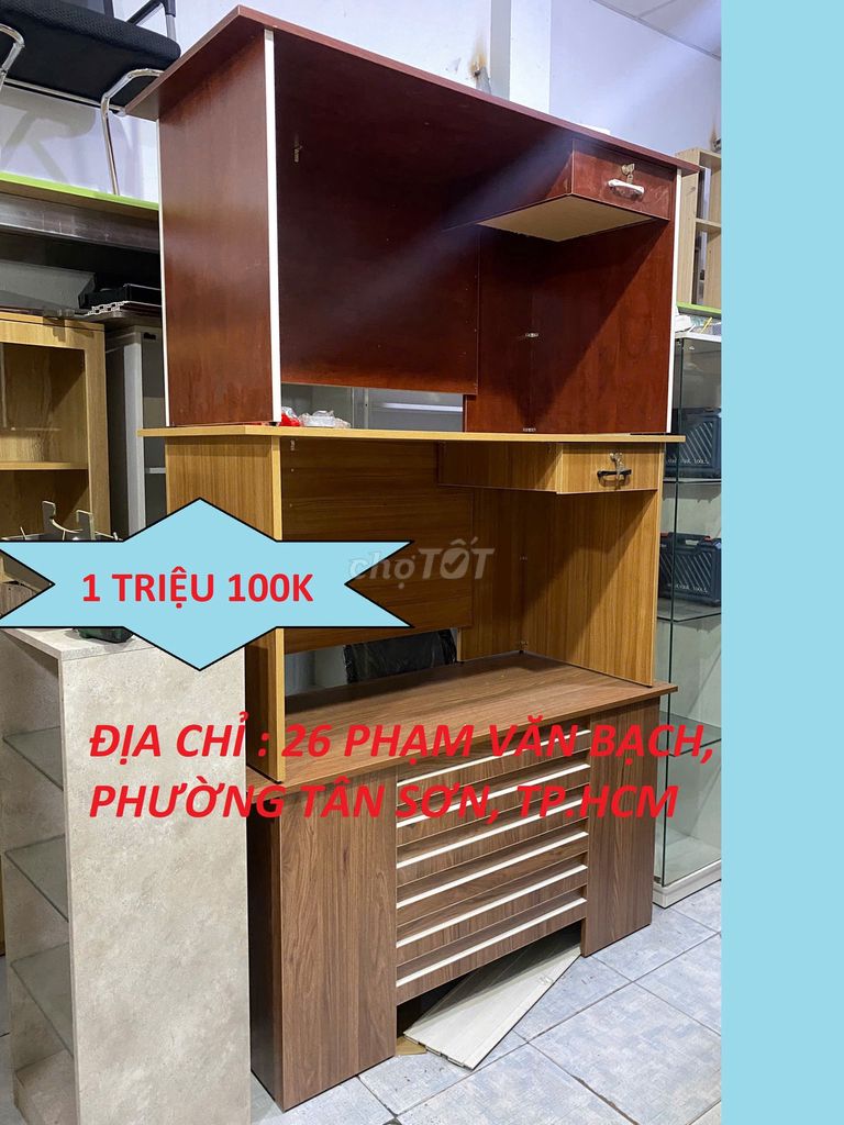 BÀN LÀM VIỆC 60X120X75CM MÀU VÂN GỖ CÓ HỘC KÉO. Mua bán Đồ dùng văn phòng tại Quận Gò Vấp Tp Hồ Chí Minh được đăng bởi Minh Thư Nội Thất Đình Bắc hình 1