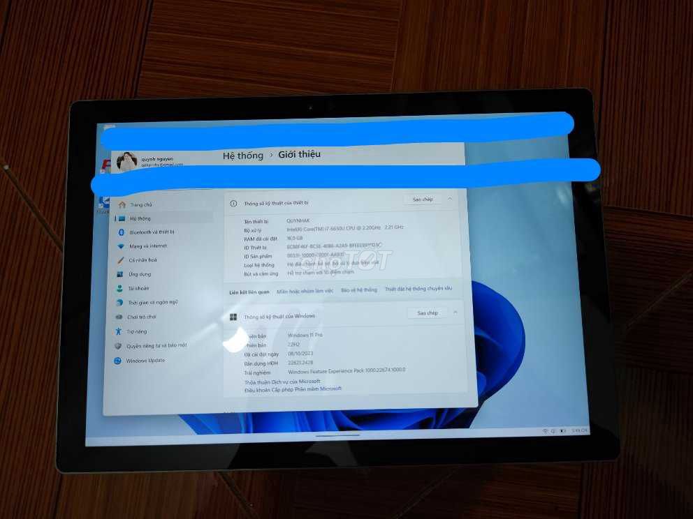 Surface 4 Pro core i7 ram 16, ssd 512