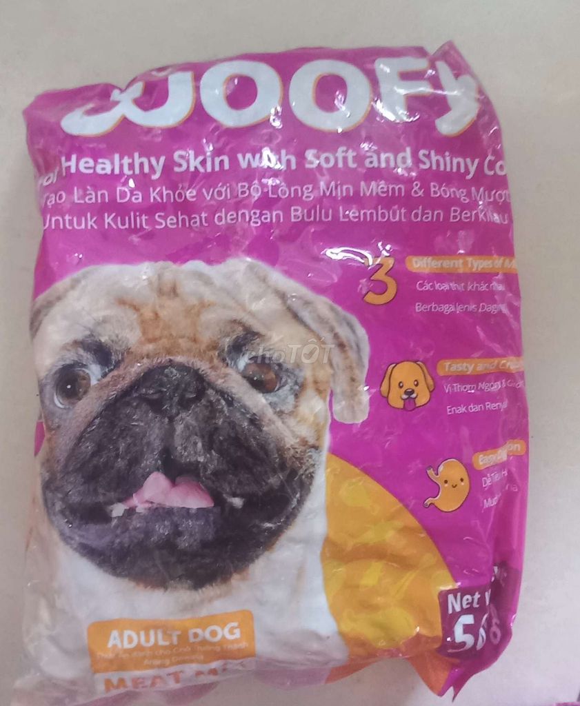 15kg (30 gói 500g) thức ăn cho chó Woofy