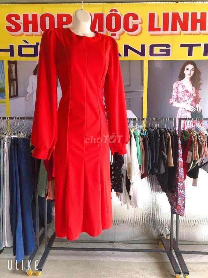 Đầm Nữ Vải Mềm Thanh Lịch Màu Đỏ. Mua bán Quần áo tại Thị xã Điện Bàn Quảng Nam được đăng bởi Mộc Linh hình 1