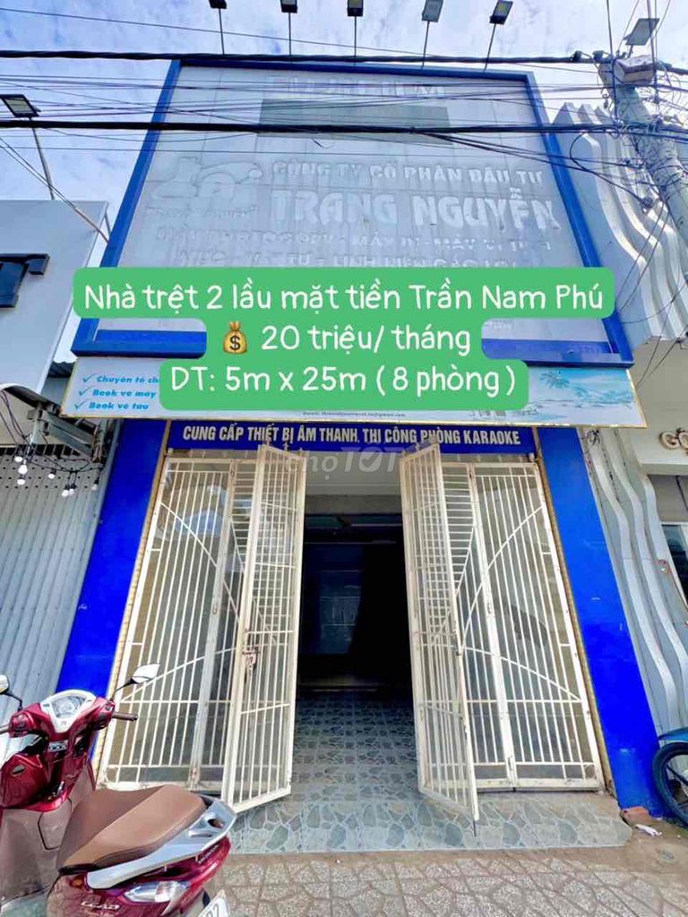 Cho thuê nhà 1T2L 8 Phòng mặt tiền Trần Nam Phú