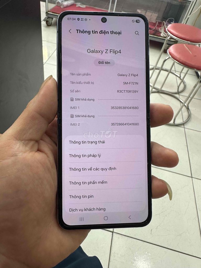 Samsung Galaxy Z Flip4 256GB Tím. Mua bán Điện thoại tại Quận Cầu Giấy Hà Nội được đăng bởi thành hình 1