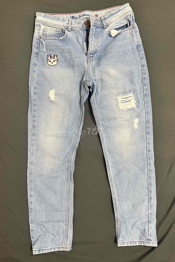 Quần jean Blue Elephant vải bò xanh nhạt size 28. Mua bán Quần áo tại Thành phố Dĩ An Bình Dương được đăng bởi Tuyền chu hình 1