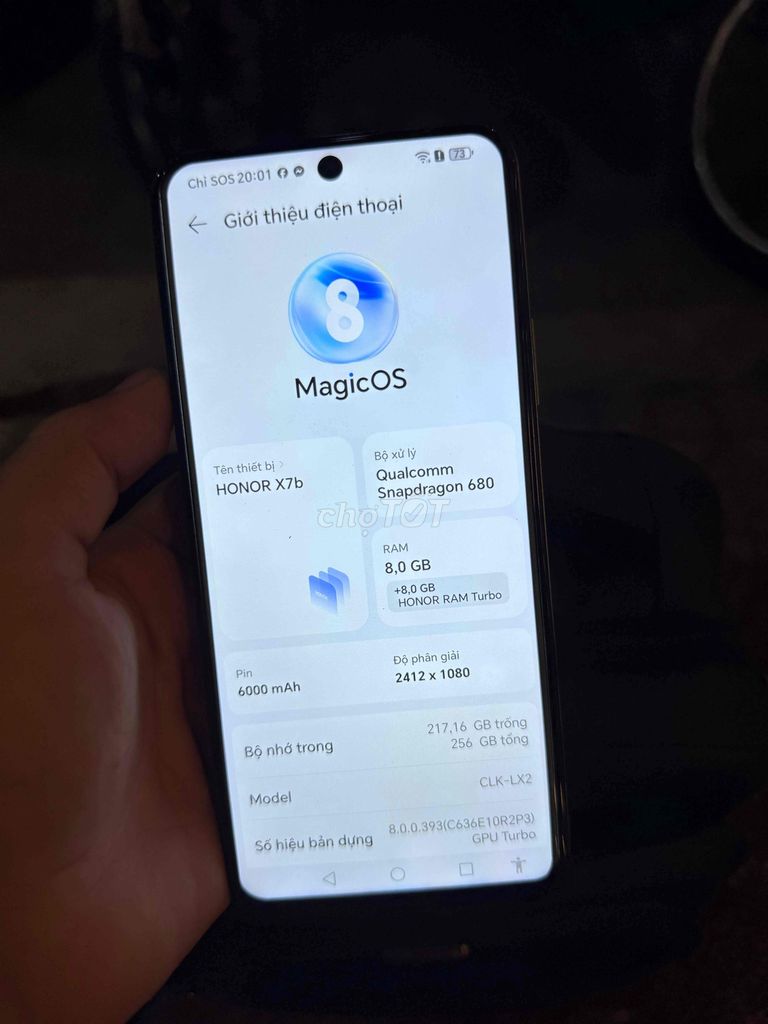 Honor X7b 8GB/256GB qt gl. Mua bán Điện thoại tại Quận Tân Phú Tp Hồ Chí Minh được đăng bởi nguyen son  hình 1