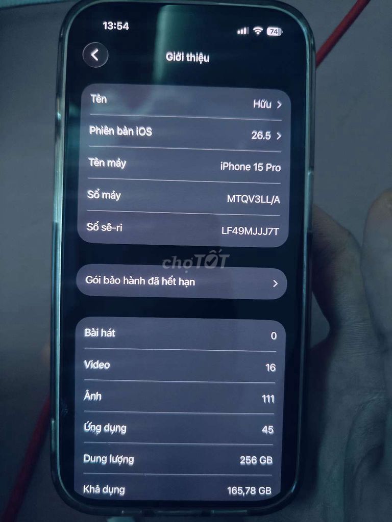 Apple iPhone 15 Pro 256GB Xanh titan Như mới. Mua bán Điện thoại tại Quận Nam Từ Liêm Hà Nội được đăng bởi Trí Hữu Đào Trọng hình 1