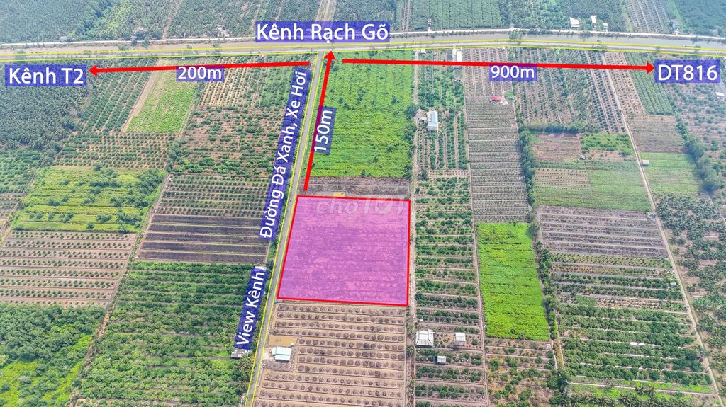 1000m2 vườn F0 view kênh đg xe tải quay đầu, điện nước vào tới đất. Mua bán đất tại Huyện Bến Lức Long An được đăng bởi phan Hoa hình 2