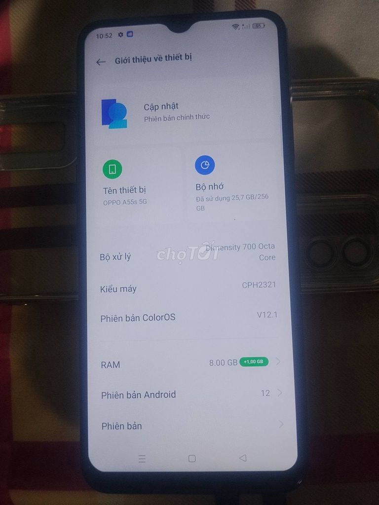 Oppo A55s 5G 8GB/256GB Xanh. Mua bán Điện thoại tại Quận 12 Tp Hồ Chí Minh được đăng bởi Hội Đồ Điện Tử hình 1