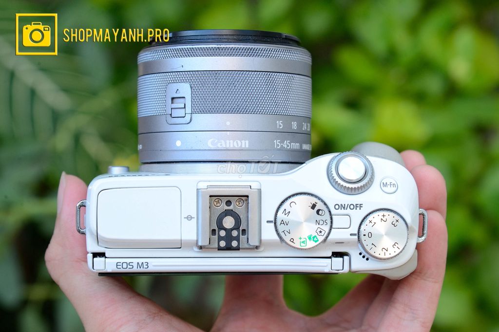 Canon M3 + lens 15-45mm - Màu trắng trang trọng