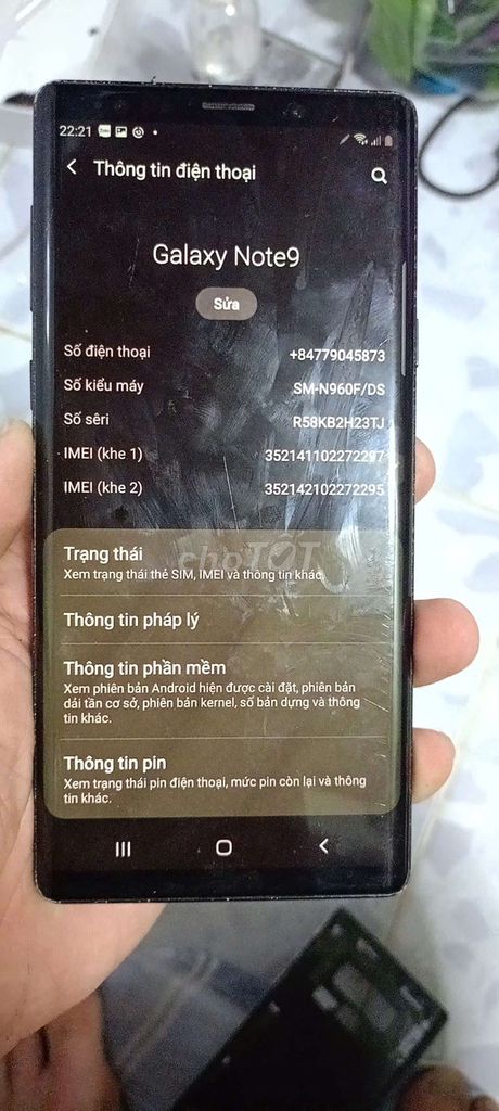Samsung Galaxy Note 9 Đen. Mua bán Điện thoại tại Quận 12 Tp Hồ Chí Minh được đăng bởi nam hình 1