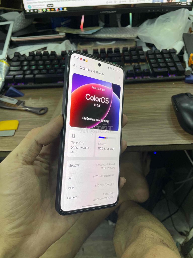 Oppo Reno 13F 5G 256GB Đen. Mua bán Điện thoại tại Quận Thanh Khê Đà Nẵng được đăng bởi Dương khánh alo 04 hà huy tập Đà nẵng hình 1