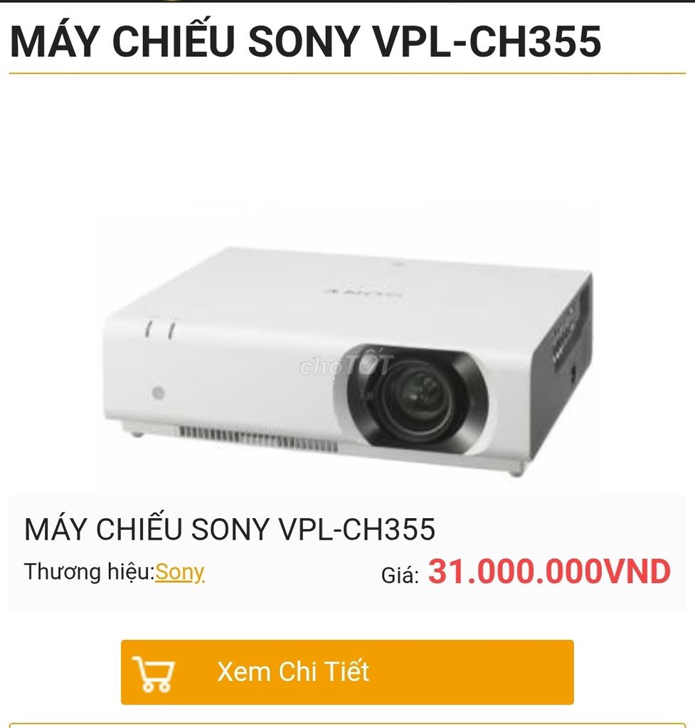 Máy chiếu Sony VPL-CH355 Đã sử dụng. Mua bán Đồ dùng văn phòng tại Huyện Đông Anh Hà Nội được đăng bởi Đặng Bá Tuy hình 1