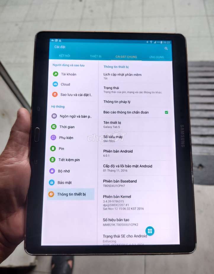 galaxy tab s 3gb)16gb màn hình 2k còn van tay