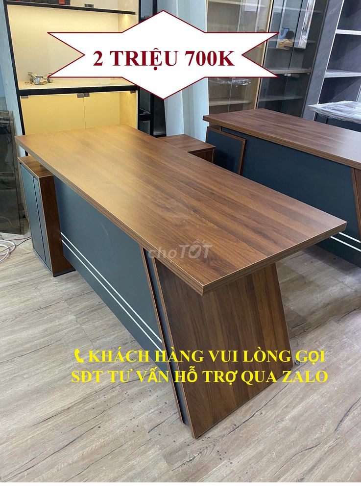 BÀN GIÁM ĐỐC HỆ CHỮ L 70X160 / 35X120 CÓ SẴN KHO. Mua bán Bàn ghế tại Quận Bình Thạnh Tp Hồ Chí Minh được đăng bởi  BÀN GHẾ VĂN PHÒNG VÀ TỦ TRƯNG BÀY SHOP hình 1