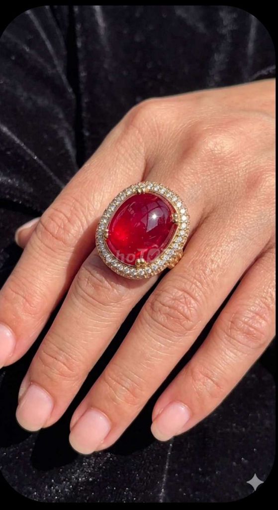 Nhẫn Vàng 10K Ruby Quỳ Châu Đỏ Nữ. Mua bán Phụ kiện thời trang khác tại Quận Hà Đông Hà Nội được đăng bởi BÉ KITTY TV hình 1