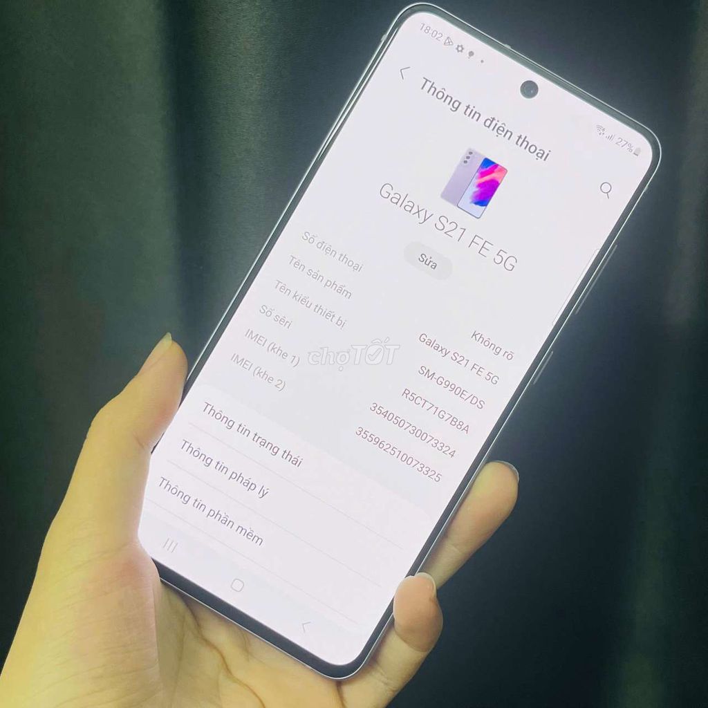 Samsung Galaxy S21 FE 5G Tím 256GB. Mua bán Điện thoại tại Quận Thanh Xuân Hà Nội được đăng bởi nguyễn nga hình 1