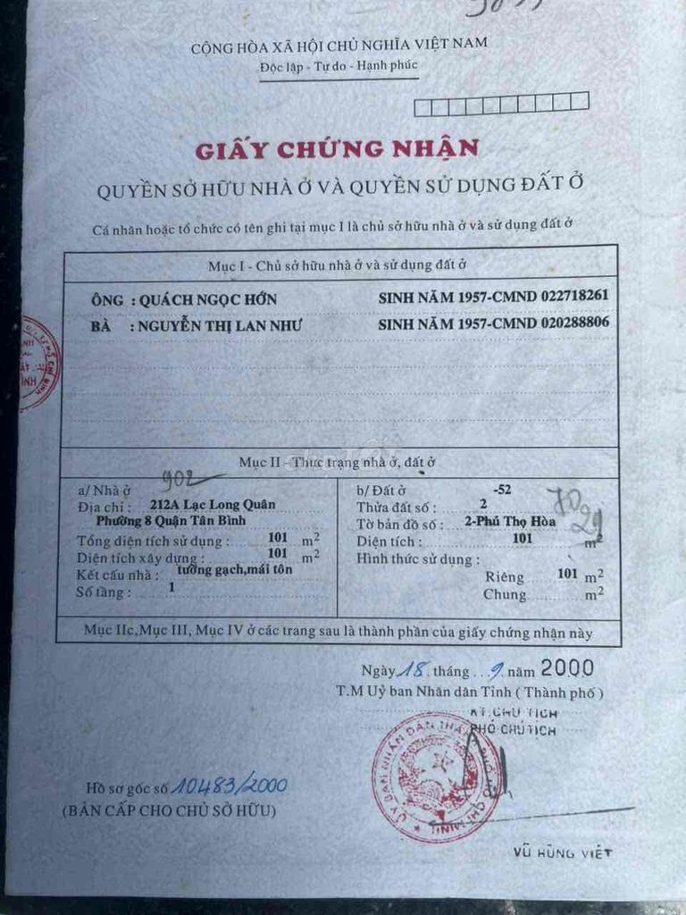 Chính Chủ Cần Tiền Gấp Bán Nhanh Nhà Mặt Tiền Tân Bình HCM - ảnh 4