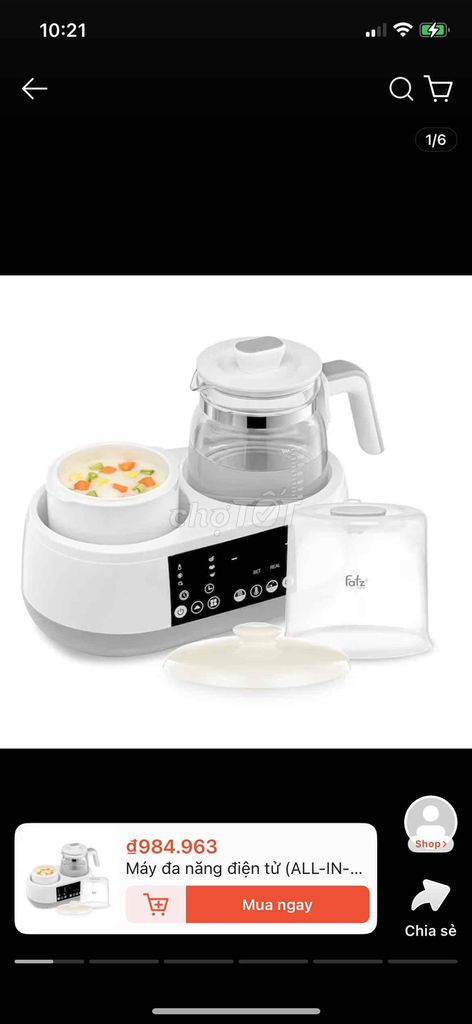 Combo máy tiệt trùng và máy nấu nước Fatz