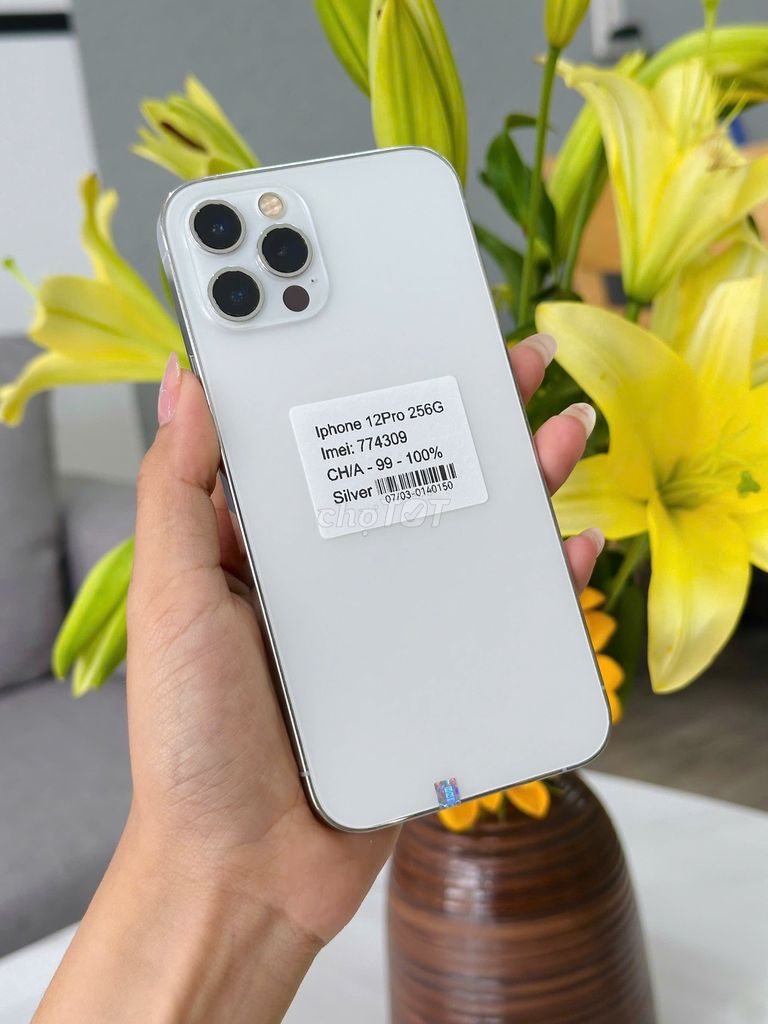 Iphone 12Pro 256G Silver Máy đẹp pin new 100%. Mua bán Điện thoại tại Quận Liên Chiểu Đà Nẵng được đăng bởi Gia Minh Shop hình 1