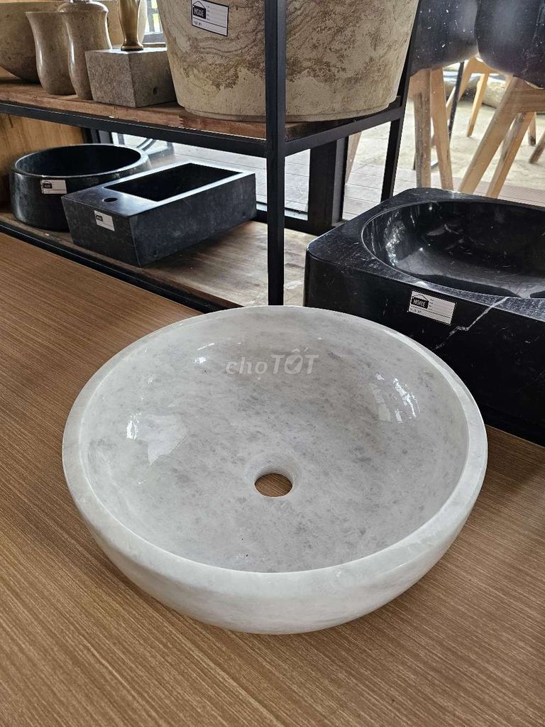Bồn rửa tay bằng đá tự nhiên 410x410x140mm. Mua bán Thiết bị vệ sinh, nhà tắm tại Thành phố Thủ Đức Tp Hồ Chí Minh được đăng bởi Nội Thất Tân Cổ Điển hình 1