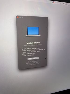 Macbook pro 2018 i7/16G/ SSD 512G hiệu năng mạnh. Mua bán Laptop tại Quận Bình Thạnh Tp Hồ Chí Minh được đăng bởi xu la la